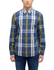 Męska Koszula Mustang Style Chester Big Check Blue 1017529 12859. Niebieskie koszule męskie Mustang, m, bez wzorów, bez kołnierzyka, bez ramiączek. Za 129.99 zł.
