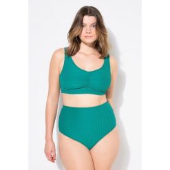 Damskie Figi od bikini figi wysoki stan fakturowany materiał. Zielone bikini damskie Ulla Popken, bez wzorów, plus size. Za 123.99 zł.