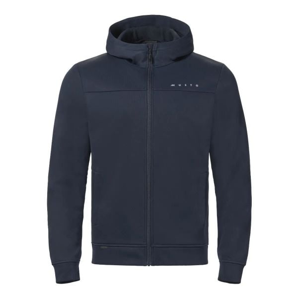 Bluza z kapturem z pełnym zamkiem błyskawicznym Musto Evo. Niebieskie bluzy z kapturem męskie Musto, na lato, l, z dzianiny. Za 576.85 zł.