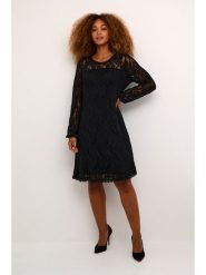 Kaffe Sukienka w kolorze czarnym rozmiar: M. Czarne sukienki damskie Kaffe, m, bez wzorów, z koronki, bez kołnierzyka, bez ramiączek, midi. Za 160.58 zł.