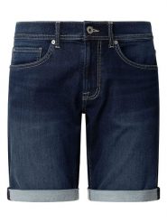 Pepe Jeans Szorty dżinsowe "Gymdigo" w kolorze granatowym rozmiar: W29. Niebieskie szorty męskie Pepe Jeans, z aplikacjami, z jeansu, klasyczne. Za 140.53 zł.