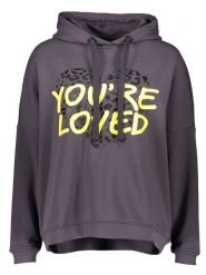 Miss goodlife Bluza "You`re loved" w kolorze antracytowym rozmiar: M. Czarne bluzy z kapturem damskie miss goodlife, m, z bawełny. Za 175.67 zł.