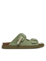 D.Franklin Klapki DFSH407001 Khaki. Brązowe klapki damskie D.Franklin, bez wzorów, ze skóry, bez obcasa. Za 329.99 zł.