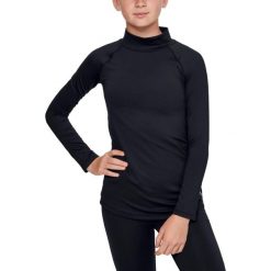 Koszulka dziewczęca Under Armour ColdGear LS Mock. Czarne koszulki dziewczęce Under Armour, bez wzorów, bez ramiączek. Za 59.99 zł.