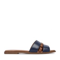 Klapki Lasocki. Niebieskie klapki damskie Lasocki, bez wzorów, bez obcasa. Za 149.99 zł.