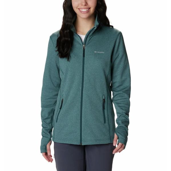Bluza Turystyczna Rozpinana Damska Columbia Park View Grid Fleece Full Zip. Zielone bluzy bez kaptura damskie Columbia, xs. Za 303.99 zł.