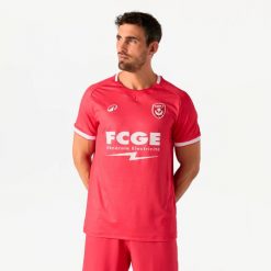 Koszulka piłkarska Kipsta AS Nancy Lorraine 26/27 wyjazdowa. Czerwone t-shirty sportowe męskie KIPSTA, m, z materiału, bez ramiączek, do piłki nożnej. Za 319.99 zł.