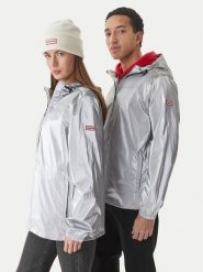 Hunter Kurtka przeciwdeszczowa HARU0008261 Srebrny Regular Fit. Szare kurtki damskie Hunter, s, bez wzorów, z syntetyku, bez kaptura. Za 629.99 zł.