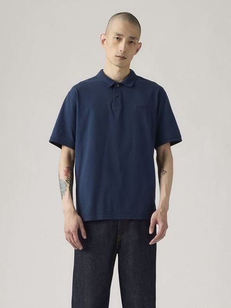 Levi's Koszulka polo w kolorze granatowym rozmiar: XL. Niebieskie koszulki polo męskie Levi's, s, bez wzorów, z bawełny, bez ramiączek. Za 129.75 zł.