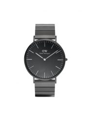 Daniel Wellington Zegarek DW00100778 Czarny. Czarne, analogowe zegarki męskie Daniel Wellington. Za 769.99 zł.