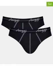 Sloggi Slipy (2 pary) "Start Mini" w kolorze czarnym rozmiar: XL. Czarne slipki męskie Sloggi, bez wzorów. Za 26.25 zł.