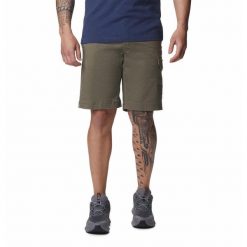 Spodenki trekkingowe męskie Columbia Pacific Ridge Belted. Zielone szorty męskie Columbia, bez kołnierzyka. Za 120.99 zł.