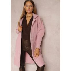 Różowy Płaszcz z Bawełną Oversize Brumisia. Czerwone płaszcze damskie Renee, na zimę, bez wzorów, z bawełny. Za 209.99 zł.