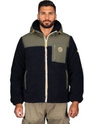 Geographical Norway Kurtka polarowa "Terpa" w kolorze granatowym rozmiar: XXL. Niebieskie kurtki męskie Geographical Norway, xxl, bez wzorów, z polaru, bez kaptura. Za 182.72 zł.