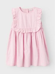 NAME IT Sukienka letnia Delana 13227285 Różowy Regular Fit. Czerwone sukienki dziewczęce Name it, na lato, bez wzorów, z bawełny, bez ramiączek. Za 239.99 zł.