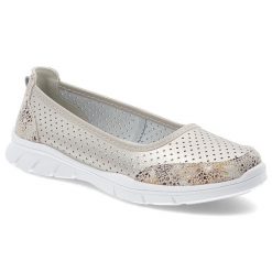 Złote Półbuty S.Barski Stylowe Obuwie Damskie. Żółte półbuty damskie S.BARSKI, w ażurowe wzory, eleganckie, bez obcasa. Za 149.00 zł.