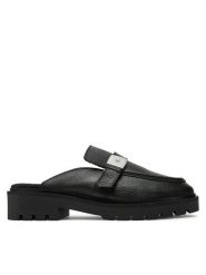 Calvin Klein Jeans Klapki Flatform Slipon Mg Lth YW0YW01655 Czarny. Czarne klapki damskie Calvin Klein Jeans, bez wzorów, z jeansu. Za 319.99 zł.
