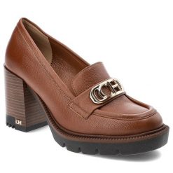 Brązowe Półbuty CheBello Eleganckie Skórzane Buty Na Obcasie. Brązowe półbuty damskie CheBello, bez wzorów, ze skóry, eleganckie, bez obcasa, na obcasie. Za 509.00 zł.