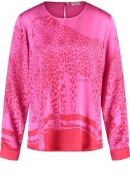 Gerry Weber Bluzka w kolorze różowym rozmiar: 44. Różowe bluzki damskie Gerry Weber, s, bez wzorów, z wiskozy, klasyczne, bez kołnierzyka, bez ramiączek. Za 109.78 zł.