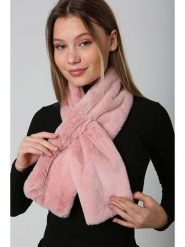 Lucky Bees Szal w kolorze jasnoróżowym - 106 x 15 cm rozmiar: onesize. Różowe szaliki i kominy damskie Lucky Bees, bez wzorów, z futra. Za 91.34 zł.