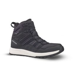 Buty turystyczne męskie Quechua NH500 Mid wodoodporne. Czarne buty trekkingowe męskie QUECHUA, na zimę, bez zapięcia, trekkingowe. Za 229.99 zł.
