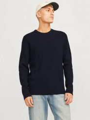 Jack & Jones Sweter w kolorze granatowym rozmiar: S. Niebieskie swetry męskie Jack & Jones, s, bez wzorów, bez kołnierzyka. Za 102.95 zł.