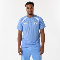 Koszulka Domowa Manchester City Męska 25/26. Niebieskie t-shirty sportowe męskie MANCHESTER CITY, l, z poliesteru, bez ramiączek, do piłki nożnej. Za 159.99 zł.