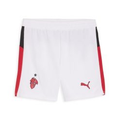 Młodzieżowe szorty AC Milan 25/26 PUMA White For All Time Red. Biała szorty męskie Puma, bez wzorów, młodzieżowe. Za 179.00 zł.
