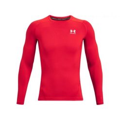 Koszulka męska termoaktywna UNDER ARMOUR HeatGear długi rękaw. Czerwone bielizna termoaktywna męska Under Armour, m, bez wzorów. Za 119.99 zł.