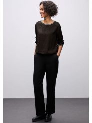 Street One Bluzka w kolorze brązowym rozmiar: 36. Brązowe bluzki damskie Street One, s, bez wzorów, z wiskozy, klasyczne, bez kołnierzyka, bez ramiączek. Za 117.45 zł.