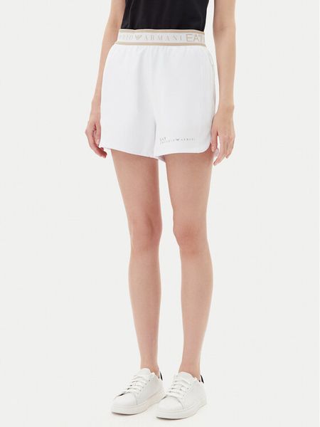 EA7 Emporio Armani Szorty sportowe 7W000280 AF12501 U0002 Biały Regular Fit. Białe spodenki sportowe damskie EA7 Emporio Armani, xs, z syntetyku. Za 359.99 zł.