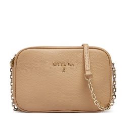 Torebka Patrizia Pepe. Brązowe listonoszki damskie Patrizia Pepe, bez wzorów, bez dodatków. Za 689.99 zł.