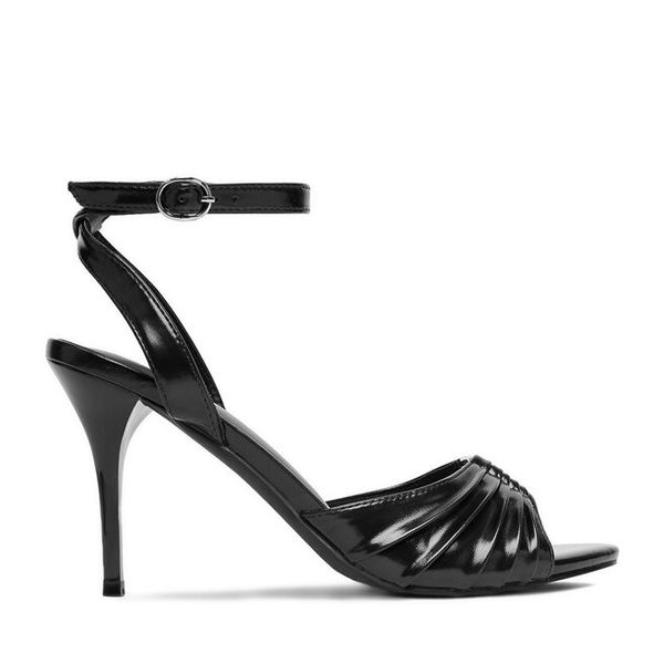 Sandały JENNY. Czarne sandały damskie Jenny, bez wzorów, bez obcasa, na szpilce. Za 139.99 zł.