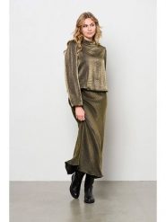 &Co Woman Bluzka "Elin" w kolorze złotym rozmiar: XL. Żółte bluzki damskie &Co Woman, xl, bez wzorów, bez kołnierzyka, bez ramiączek. Za 101.70 zł.
