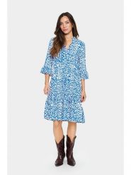 SAINT TROPEZ Sukienka w kolorze niebieskim rozmiar: XS. Niebieskie sukienki damskie Saint Tropez, xs, bez wzorów, z wiskozy, bez kołnierzyka, bez ramiączek, midi, rozkloszowane. Za 104.99 zł.