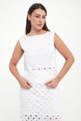 Top damski Maggio MAX MARA BEACHWEAR. Topy damskie Max Mara Beachwear, s, bez wzorów, bez kołnierzyka. Za 589.00 zł.
