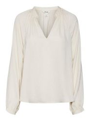 Vero Moda Bluzka w kolorze kremowym rozmiar: XS. Brązowe bluzki damskie Vero Moda, xs, bez wzorów, bez kołnierzyka, bez ramiączek. Za 34.93 zł.