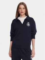 Tommy Hilfiger Bluza UW0UW06078 Granatowy Regular Fit. Niebieskie bluzy bez kaptura damskie Tommy Hilfiger, m, z bawełny. Za 279.99 zł.