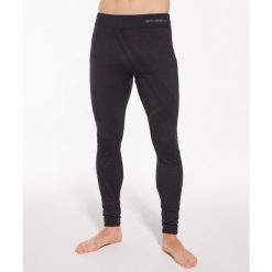 Spodnie męskie z wełną merino Brubeck THERMO WOOL by Pustelnik. Czarne bielizna termoaktywna męska Brubeck, m, bez wzorów, z wełny. Za 183.49 zł.