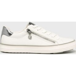 S. Oliver - Buty. Białe buty sportowe na co dzień damskie S.Oliver, bez wzorów, z gumy. W wyprzedaży za 159.90 zł.