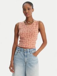 RVCA Top Shiver 23B071504 Różowy Slim Fit. Czerwone topy damskie RVCA, m, bez wzorów, z wiskozy, bez kołnierzyka. Za 229.99 zł.