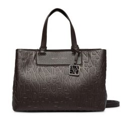 Torebka Armani Exchange. Brązowe torebki klasyczne damskie Armani Exchange, bez wzorów, bez dodatków. Za 679.99 zł.