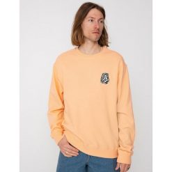 Bluza sportowa męska Volcom Guano Crew. Brązowe bluzy bez kaptura męskie Volcom, bez wzorów, z bawełny, sportowe, bez kołnierzyka, bez ramiączek. Za 144.00 zł.
