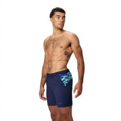 Spodenki szorty męskie kąpielowe Speedo Men's Express Lite. Niebieskie kąpielówki męskie Speedo, l, bez wzorów, z materiału, na fitness i siłownię. Za 211.98 zł.