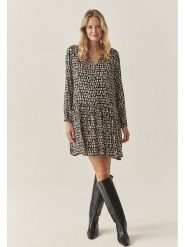 TATUUM Sukienka "Marli" w kolorze czarno-kremowym rozmiar: 42. Czarne sukienki damskie Tatuum, na co dzień, bez wzorów, z wiskozy, bez kołnierzyka, bez ramiączek, midi, proste. Za 175.67 zł.