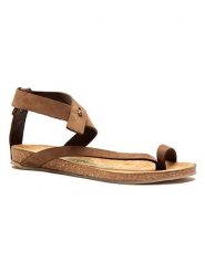 Comfortfusse Skórzane sandały w kolorze beżowym rozmiar: 39. Brązowe sandały damskie Comfortfusse, bez wzorów, z nubiku, bez obcasa. Za 252.99 zł.