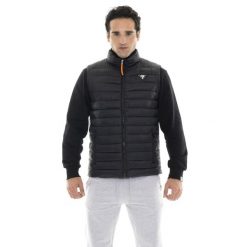 Bluza z pełny zamek błyskawiczny na co dzień. Czarne bluzy bez kaptura męskie LEONE 1947 APPAREL, z poliesteru. W wyprzedaży za 157.01 zł.