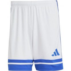Spodenki męskie adidas Squadra 25. Białe szorty męskie Adidas, bez kołnierzyka. Za 99.00 zł.