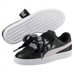 Buty do chodzenia damskie Puma Basket Heart Safari DE. Białe buty sportowe na co dzień damskie Puma, bez wzorów, z materiału, trekkingowe. Za 183.00 zł.
