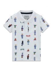 Guess Polo N6RP01 KBV51 Biały. Białe t-shirty chłopięce Guess, z aplikacjami, z bawełny, bez ramiączek. Za 159.99 zł.